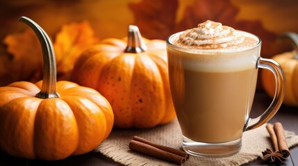 cup of chocolate with cinnamon sticks - generative AI