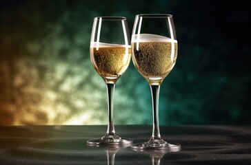 two glasses of champagne