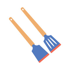 Dishes. A set of kitchen spatula for turning food.