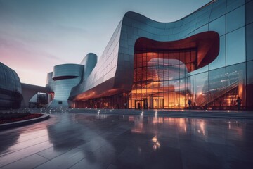 Modern buildings. Generative AI 