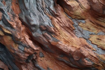 A close-up of a natural surface, such as a rock formation or tree bark, with interesting texture and color variation, Generative AI