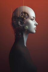 Cover design about AI, Artificial Intelligence (generative A.I.)