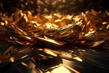 Abstract golden background. AI generative.