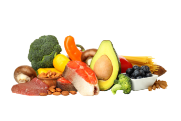 PNG, Different grocery isolated on white background