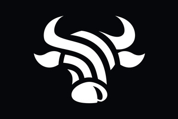 Obraz premium Abstract Design of Buffalo Head with Nose Shaped Like a Mozzarella Cheese