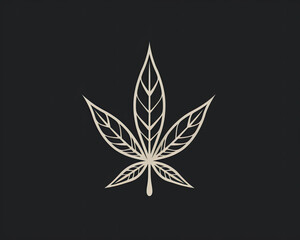 Abstract Cannabis Leaf Design