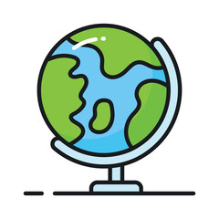 Download this beautifully designed icon of earth globe in editable style, easy to use vector