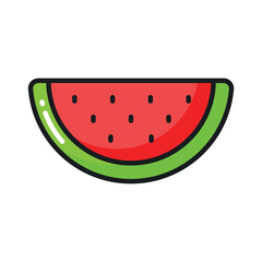 Grab this carefully designed icon of watermelon in trendy style, ready to use vector