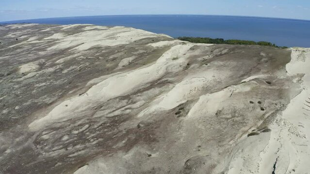 Dead Dunes at Nida island, Lithuania. A narrow strip of land is home to the tallest migrating dunes in Europe. 