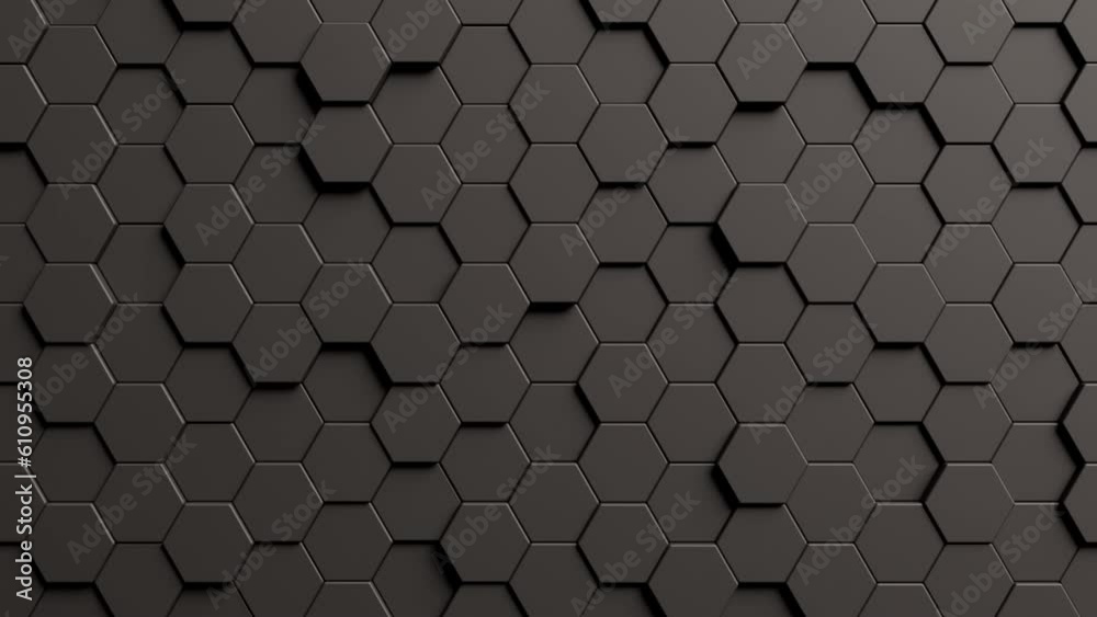 Poster 3d rendering of abstract dark geometric background. Loop animation.