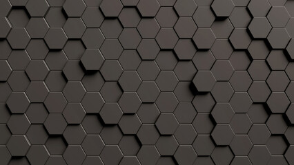 3d rendering of abstract dark geometric background. 
