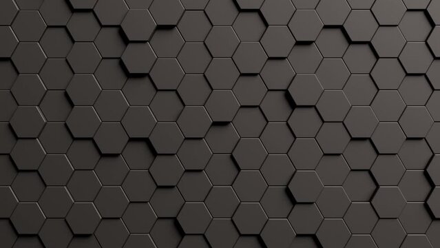 3d rendering of abstract dark geometric background. Loop animation.
