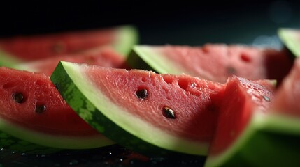 refreshing watermelon on the background. Generative AI
