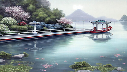 Generative AI japanese garden