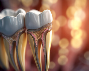 Artistic illustration image of human teeth