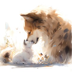 犬の親子 | Generative AI
