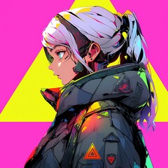 サイバーパンク風　少女 | Generative AI
