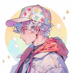 ポップでクールなイケメン男子 | Generative AI
