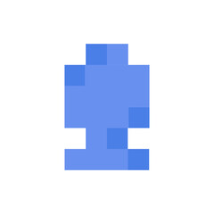 Obraz premium Icon of contact in pixel art. White background. Design for website, games and app. 