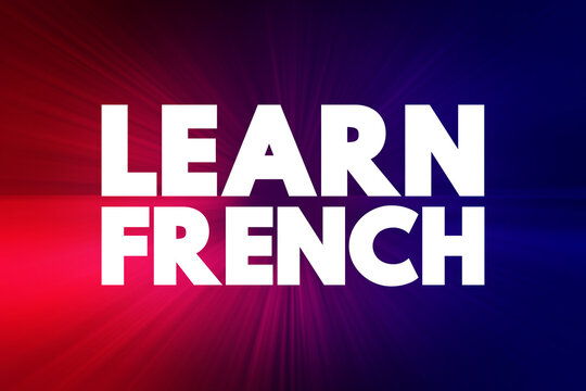 Learn French text quote, concept background