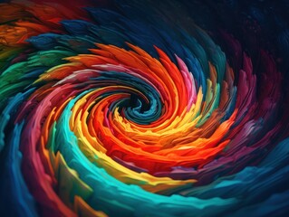 Colorful Swirling radial vortex background 