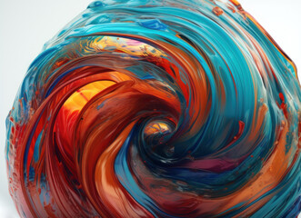 Colorful Swirling radial vortex background liquid translucent glass