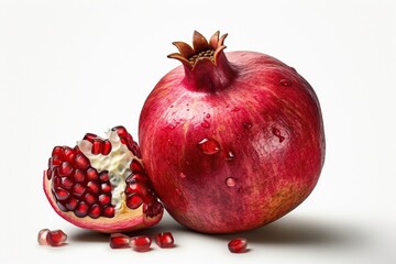 pomegranate isolated on white background