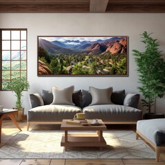 Modern living room interior ai generated 