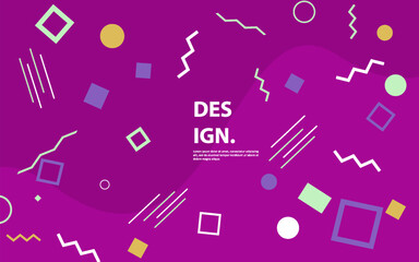 Abstract geometric flat background vector