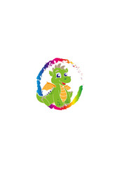 Dragon, Rainbow Dragon, Dragon Illustration