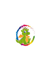 Dragon, Rainbow Dragon, Dragon Illustration