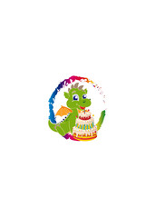 Dragon, Rainbow Dragon, Dragon Illustration