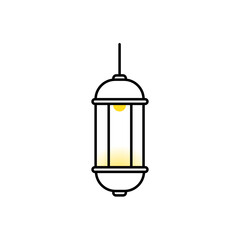 Lantern icon. Vector illustration. Ramadan Kareem lantern.