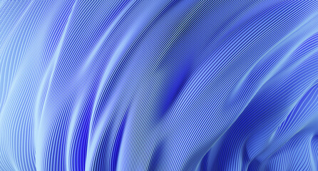 3d render of abstract high detailed shape. Blue futuristic background.