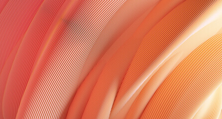 Abstract orange shape background. 3d rendering illustration. 