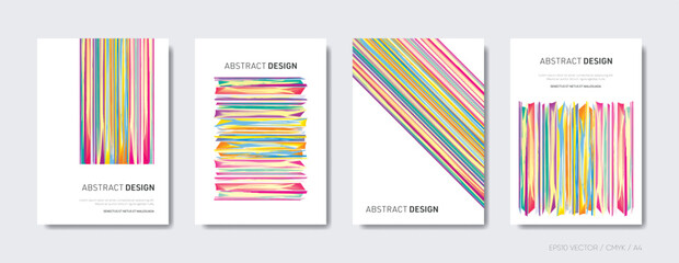 Abstract design vector brochure cover template set - 610972937