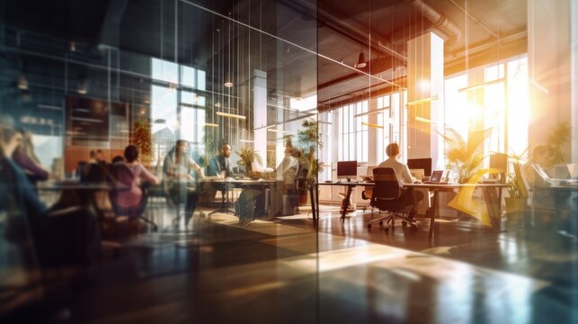 Coworking space background. Generative AI