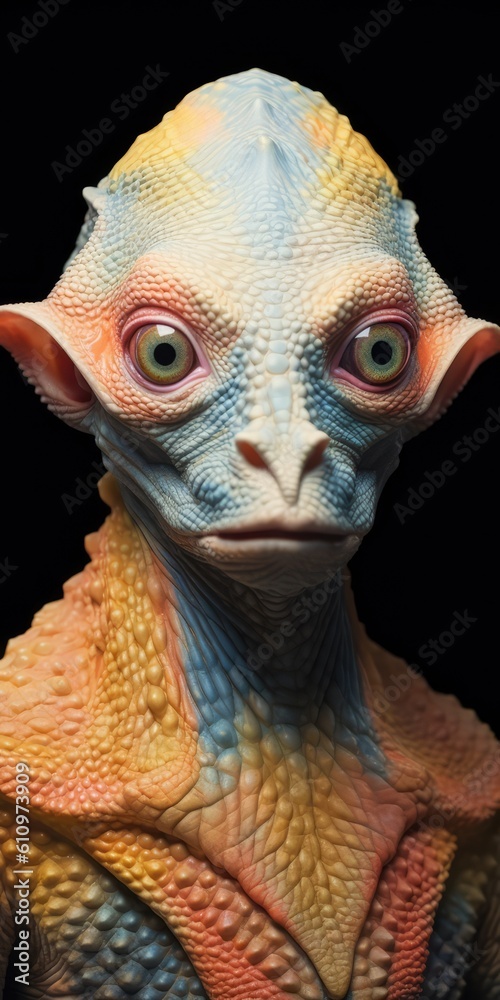 Wall mural alien lifeform from outer space made with generated ai