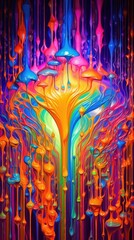 Fototapeta premium Psychedelic emotions made with generated ai