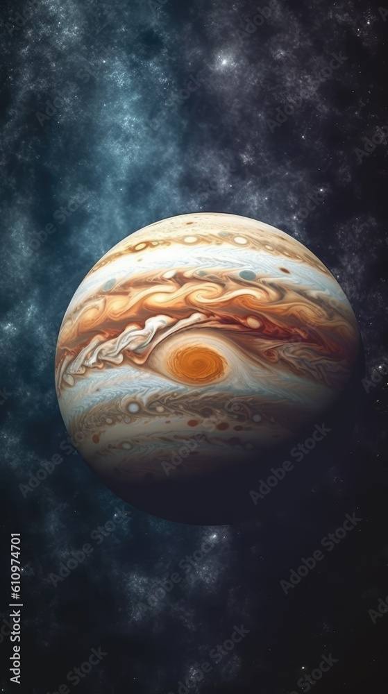 Wall mural Jupiter in space ai generated