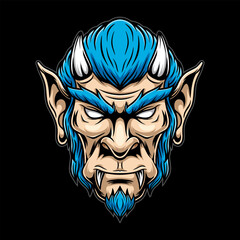 Monster mascot logo illustration