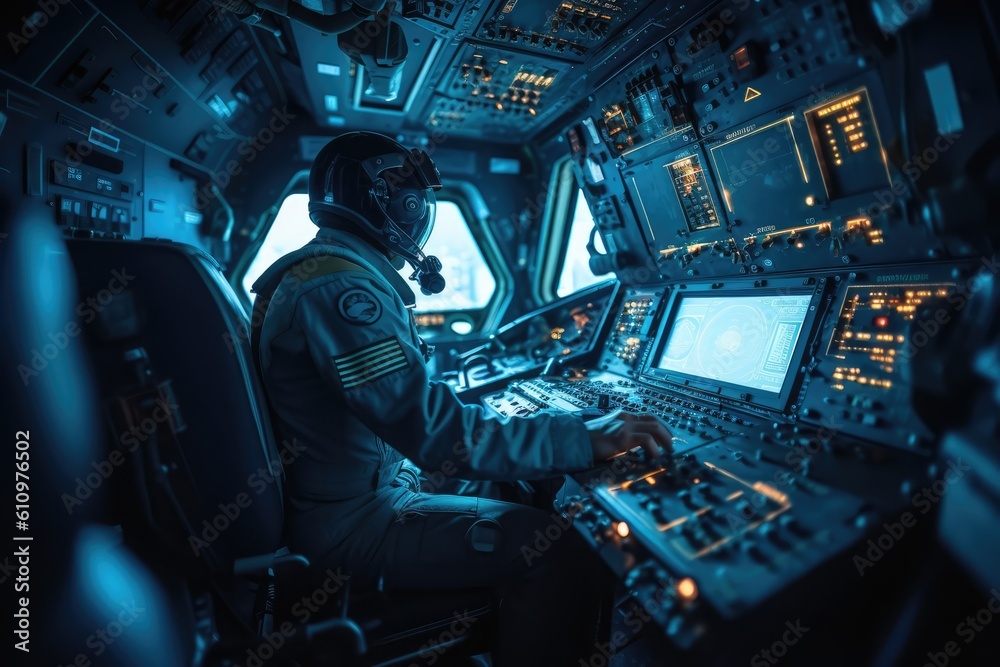 Poster astronaut exploring the universe