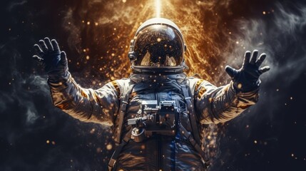 Astronaut exploring the universe - obrazy, fototapety, plakaty