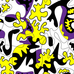 Abstract urban vector seamless artwork with surreal pattern 