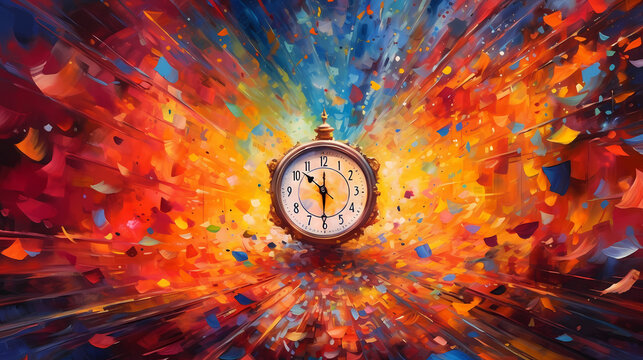 Colourful Time Explosion - Generative AI