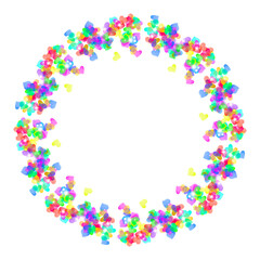 Round floral frame for your design.Floral frame wreaths for wedding invitations.