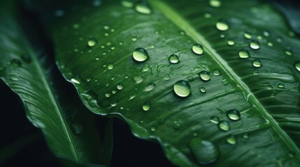 leaf with water drops