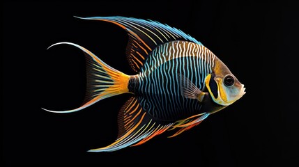 Fototapeta premium fish isolated on black