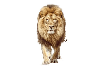 Obraz na płótnie Canvas Lion Isolated Transparent Background. Generative AI