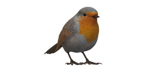 Robin Bird isolated on a Transparent Background